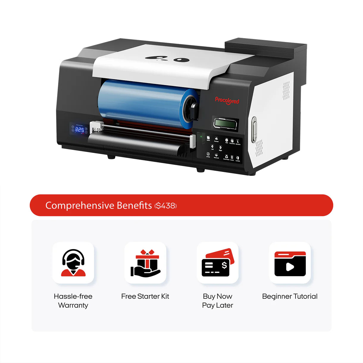 Procolored VF13 Pro Panda UV DTF Printer 13" A3+ Dual XP600 2-in-1