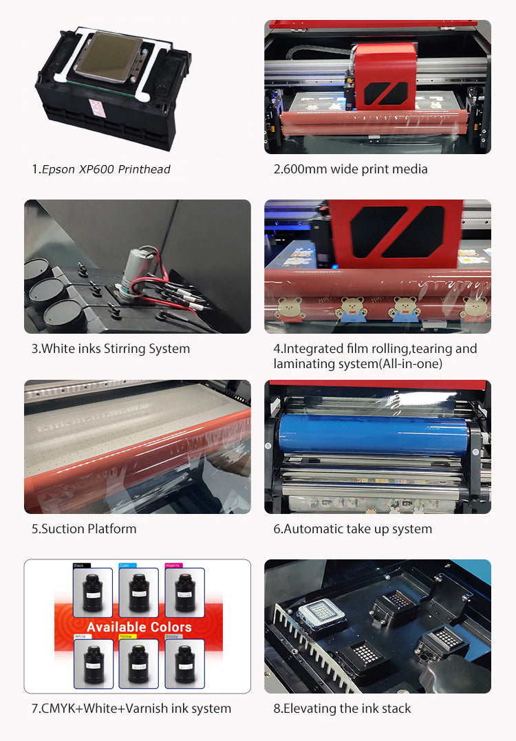 Refinecolor RF-60 PRO UV DTF Printer More Ink Bundle image 3