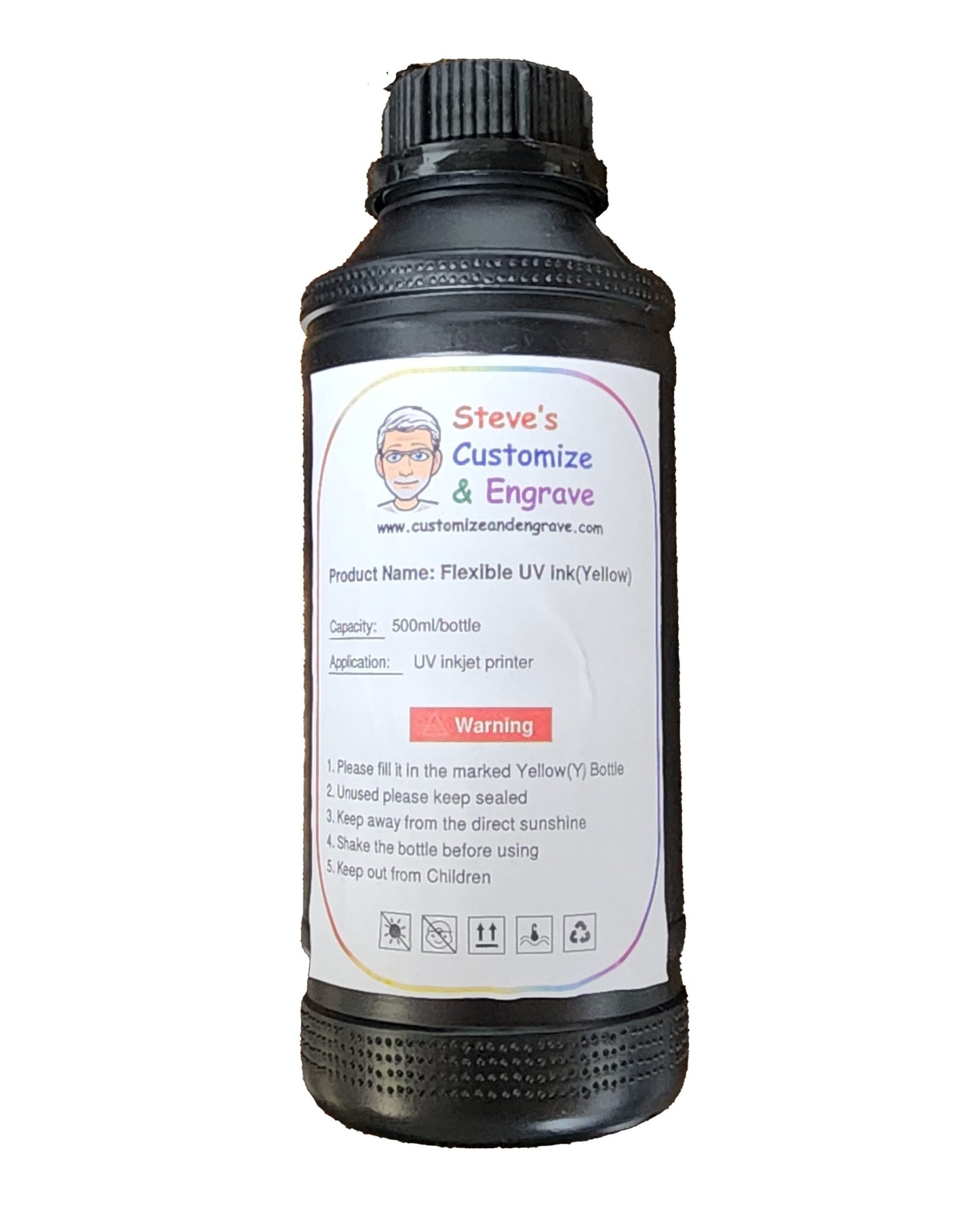 Yellow UV Soft Ink For Refinecolor DTF Printer 500ml image 0