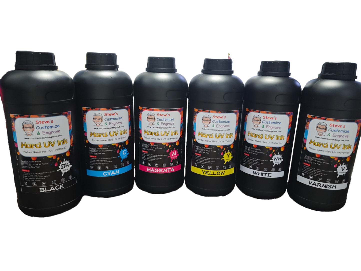 White UV Hard Solid Ink For Epson Printhead DTF Printer 1000ml