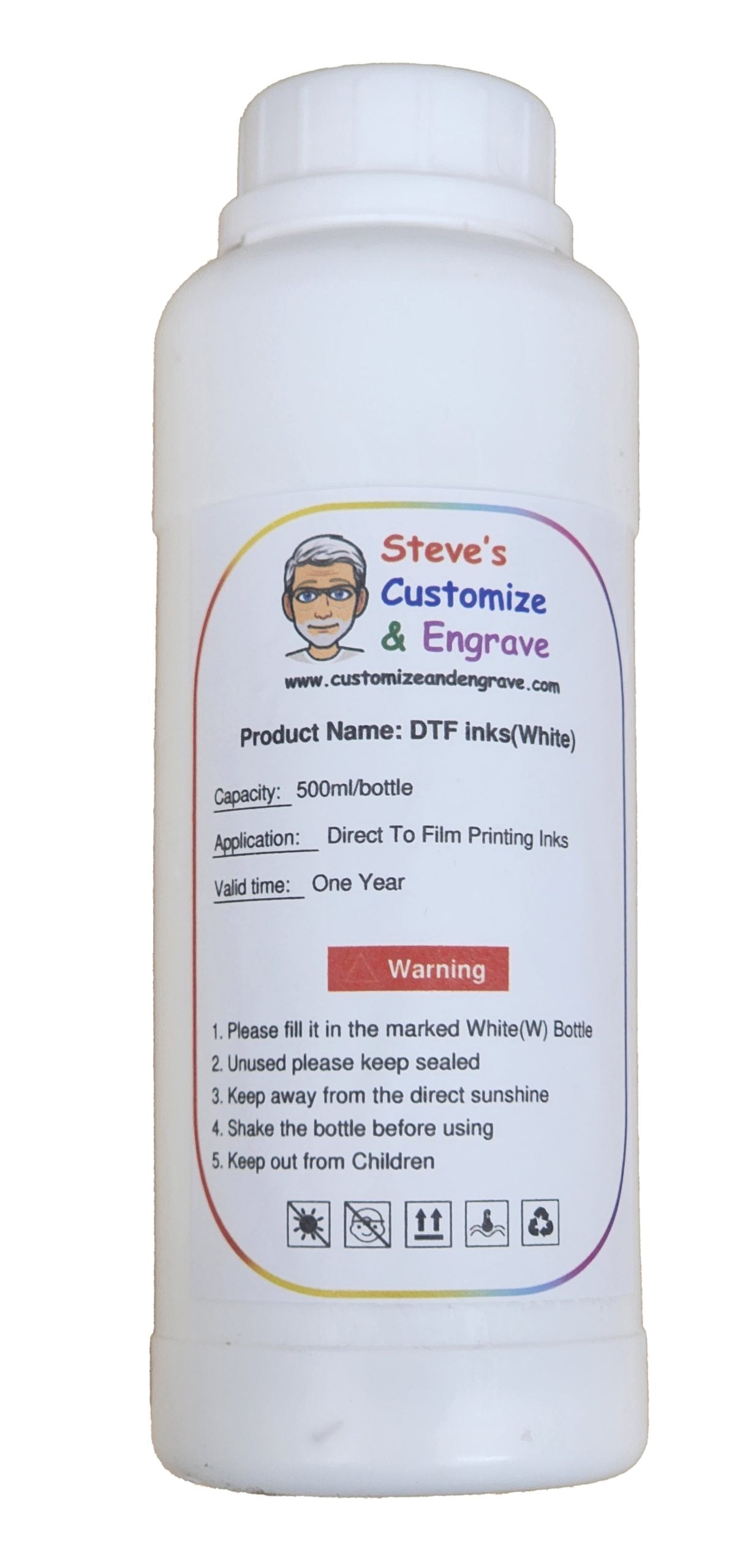 White DTF Ink For Refinecolor DTF Printer 500ml image 0