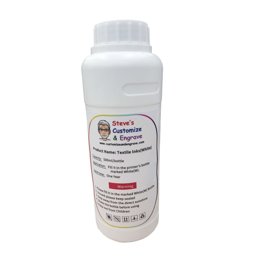 White Textile Ink For Refinecolor DTG Printer 500ml image 0