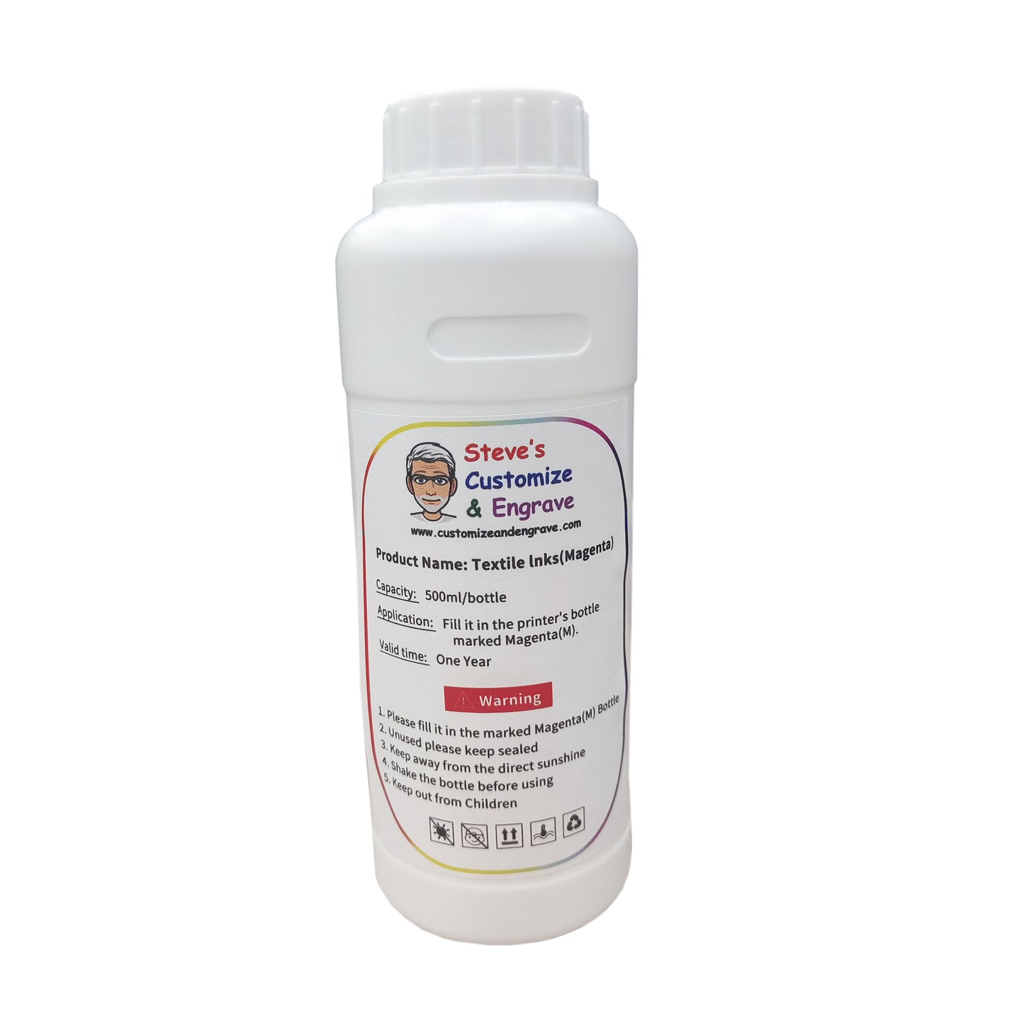 Magenta Textile Ink For Refinecolor DTG Printer 500ml image 0