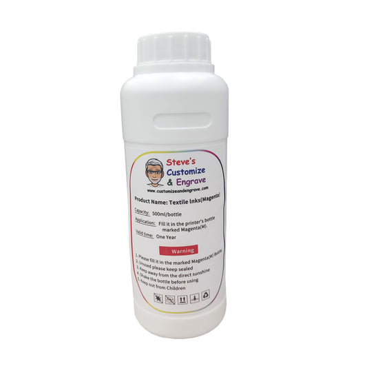 Magenta Textile Ink For Refinecolor DTG Printer 500ml image 0