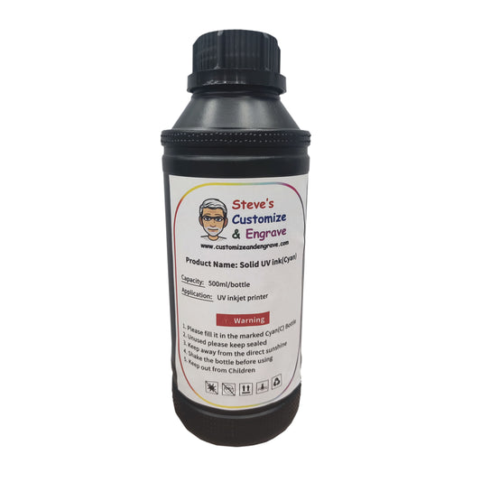 Cyan UV Ink For Refinecolor DTF Printer 500ml image 0