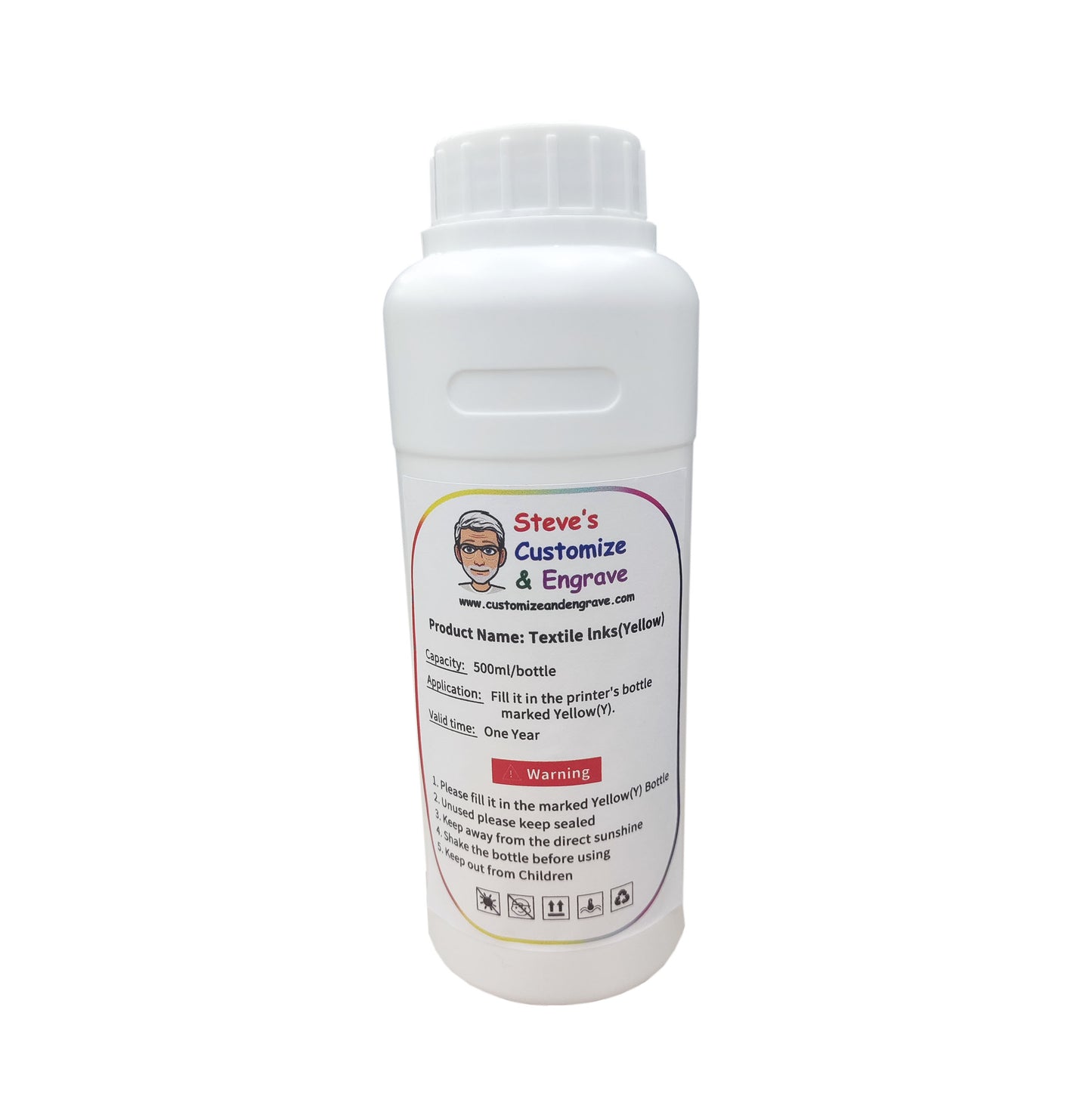 Yellow Textile Ink For Refinecolor DTG Printer 500ml image 0