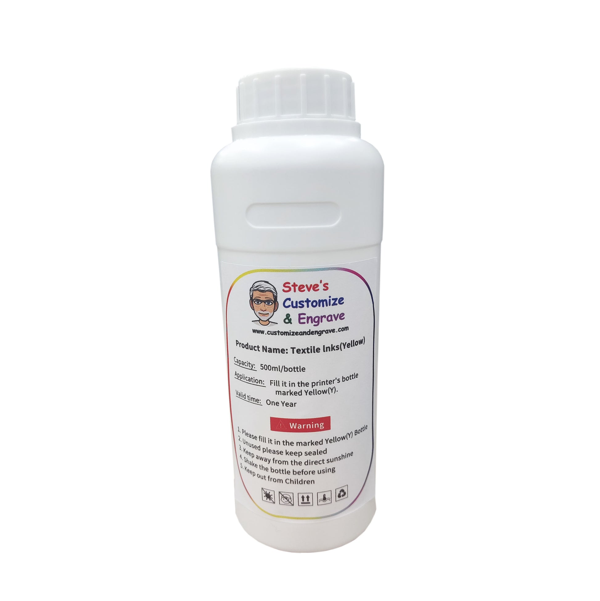 Yellow Textile Ink For Refinecolor DTG Printer 500ml image 0
