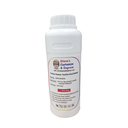 Yellow Textile Ink For Refinecolor DTG Printer 500ml image 0