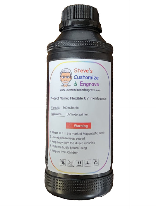 Magenta UV Soft Ink For Refinecolor DTF Printer 500ml image 0