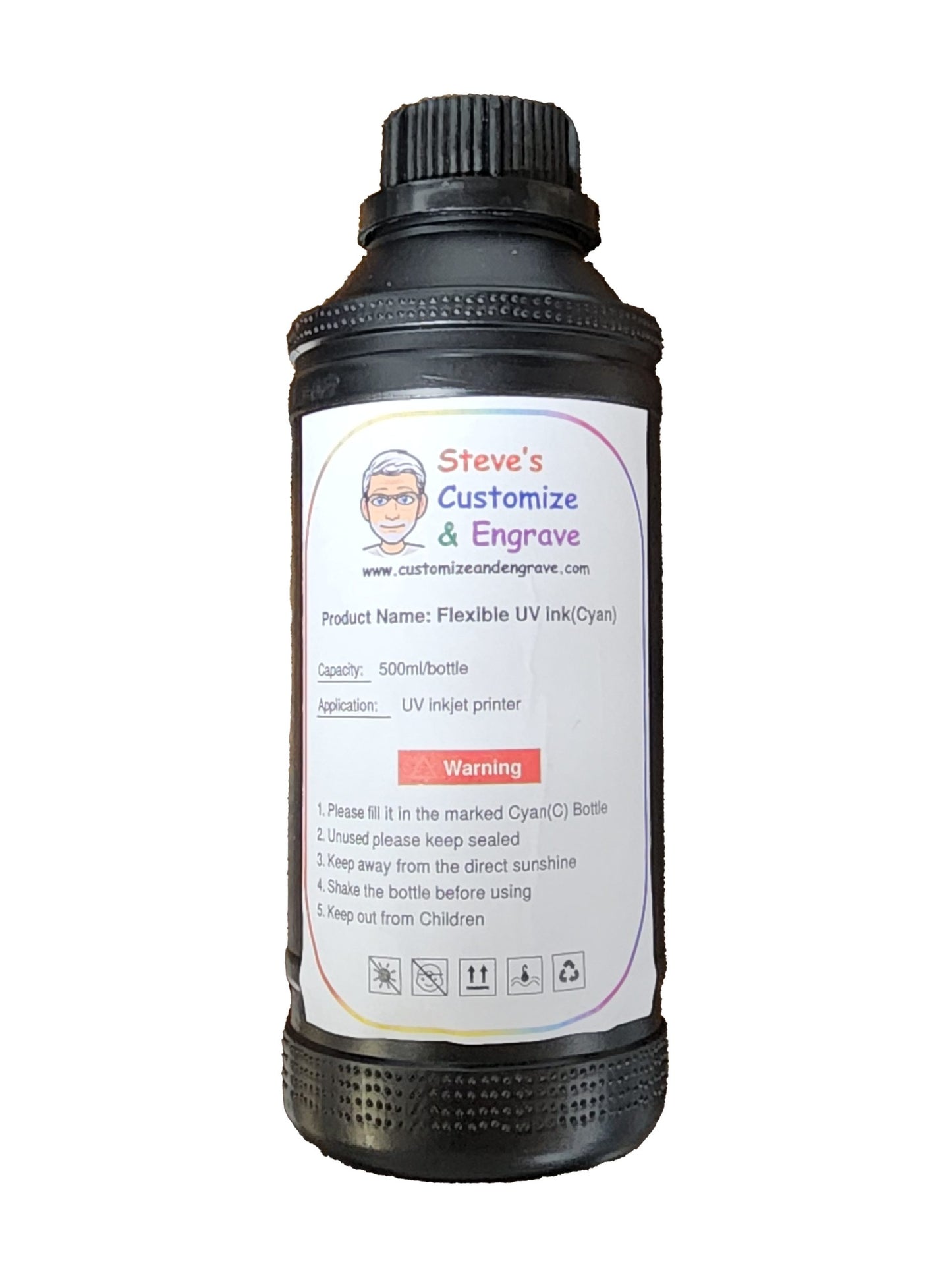 Cyan UV Soft Ink For Refinecolor DTF Printer 500ml image 0