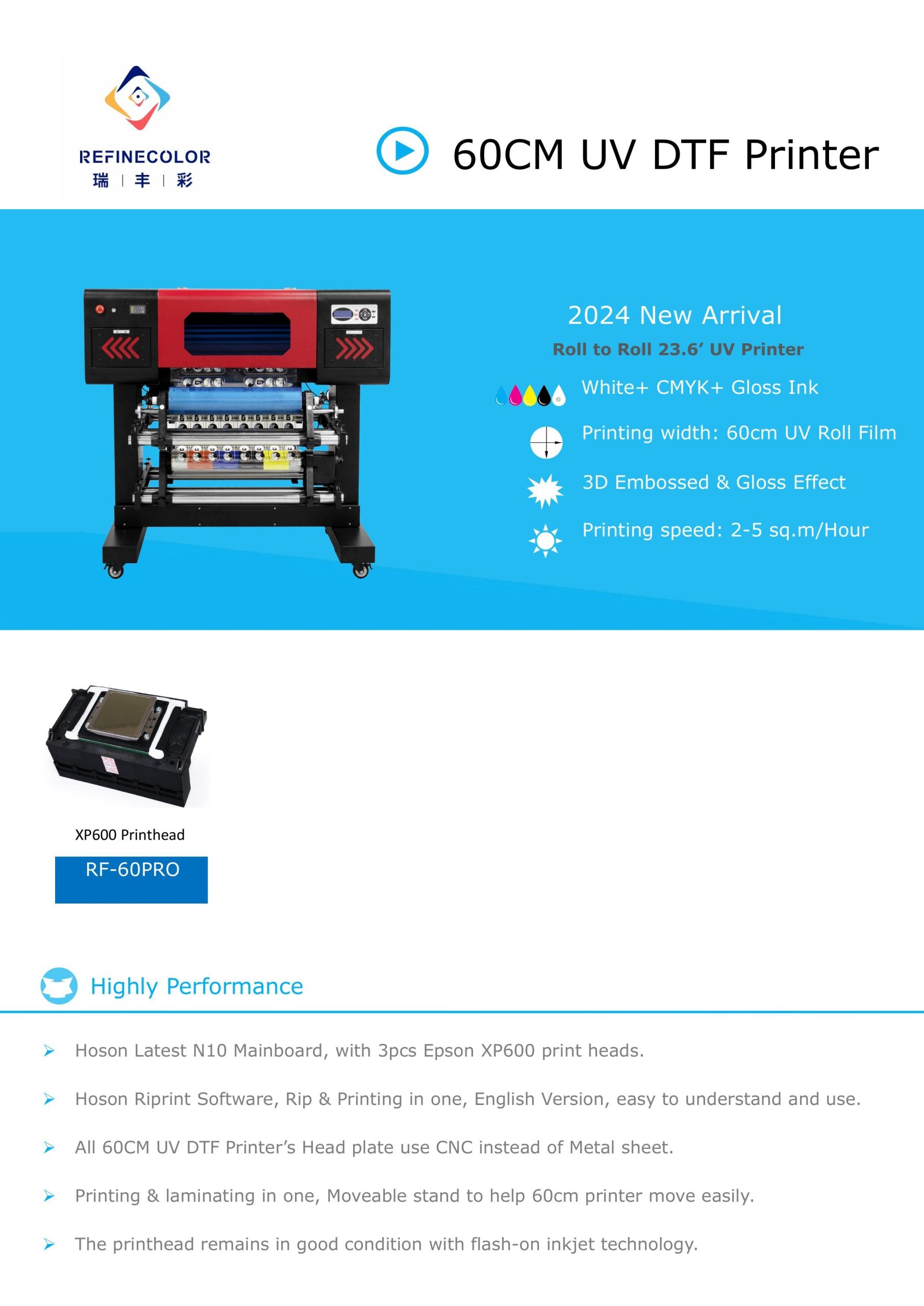 Refinecolor RF-60 PRO UV DTF Printer image 7