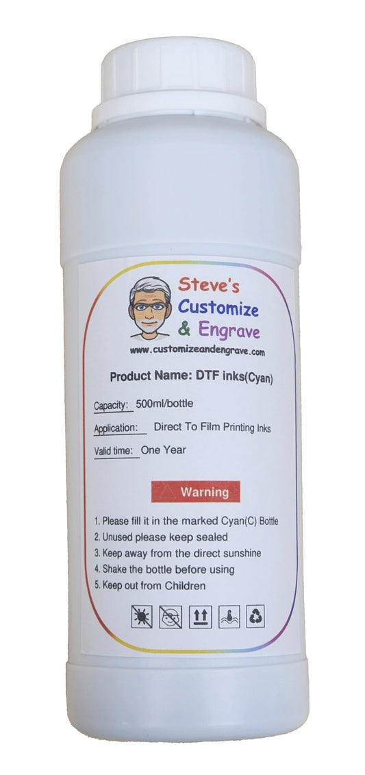 Cyan DTF Ink For Refinecolor DTF Printer 500ml image 0