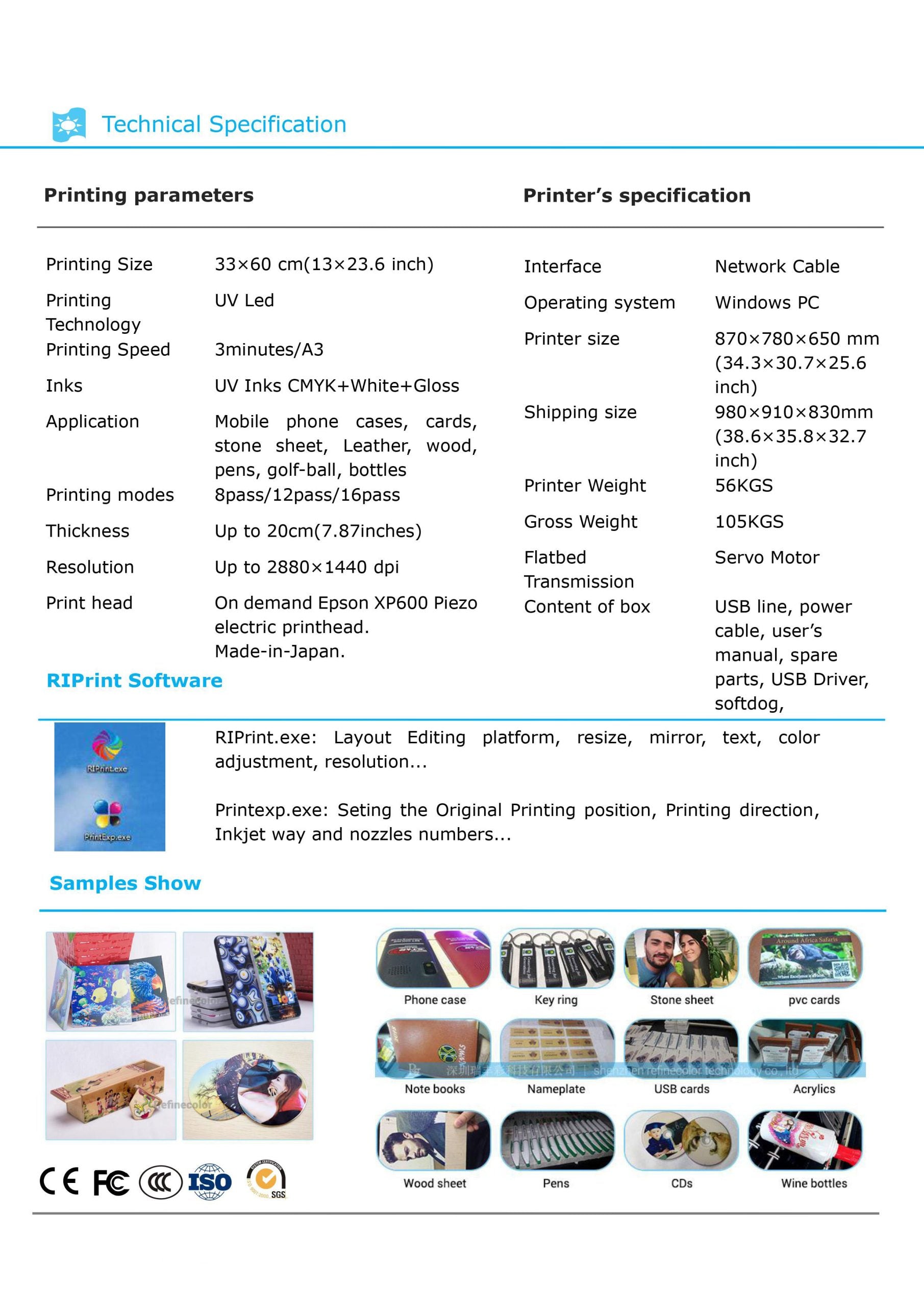 Refinecolor RF-ZZ2C A3+ 3360 UV Printer image 12