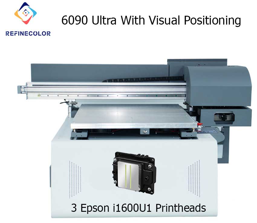 Refinecolor 6090 Ultra UV DTF Printer Optional Vision Positioning & 3 i1600U1 Printheads